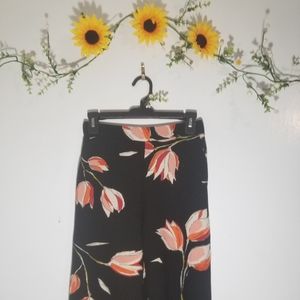 Zara basics tulips wide leg black pants